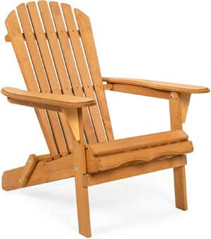 Best Choice Products Wooden Adirondack Lounger Chair 