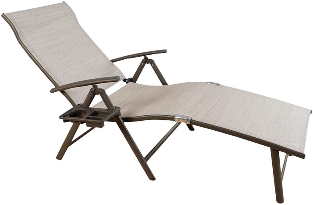 Kozyard Cozy Aluminum Beach Yard Pool Folding Reclining Adjustable Chaise Lounge Chair