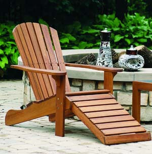 Outdoor Interiors CD3111 Eucalyptus Wood Adirondack Chair 