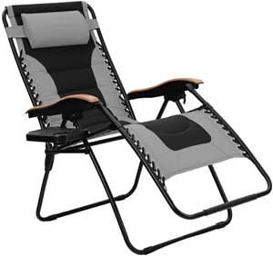PHI VILLA Oversize XL Padded Zero Gravity Back Pain Lounge Chair