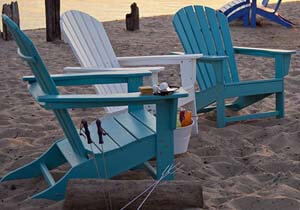 POLYWOOD SBA15WH South Beach Adirondack Chair