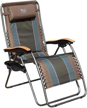 Timber Ridge Zero Gravity Chair Oversized Recliner Padded Folding Patio Lounge Chair