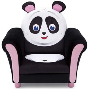 Delta Children Cozy Children's Chair - Fun Animal Character, Black & White Panda