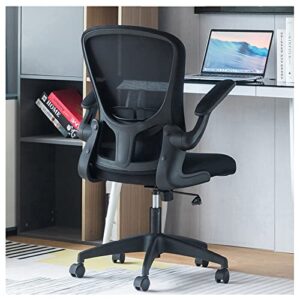 Sytas Office Chair Ergonomic Desk Chair Computer Task Mesh Chair with Flip-up Arms Lumbar Support and Adjustable Height，Black