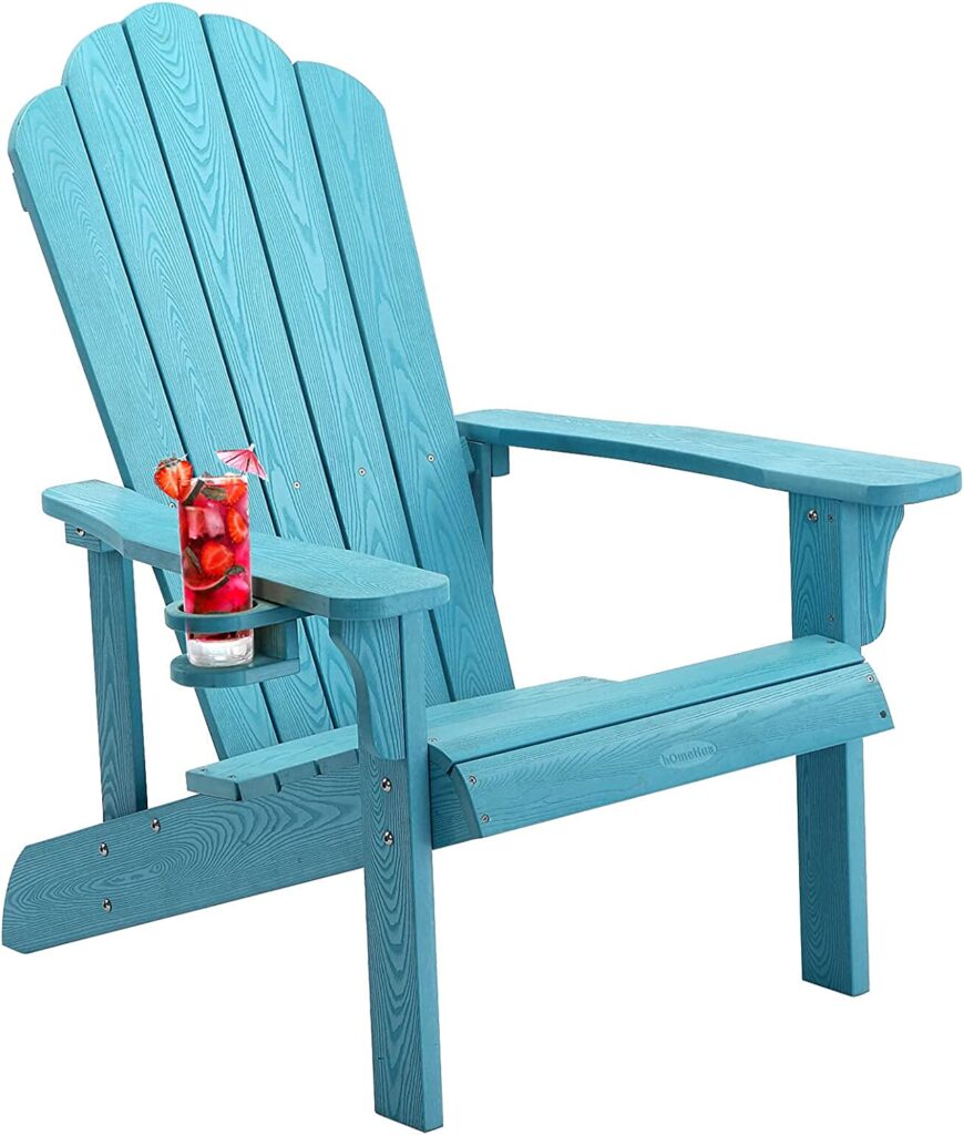 HOmeHua Hard Plastic Adirondack Chair 870x1024 